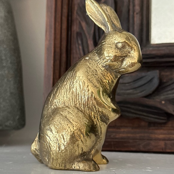 Vintage Boho Solid Brass Bunny - Picture 1 of 5